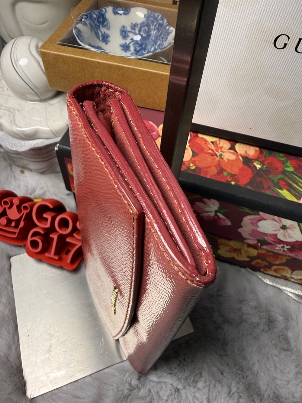 Burberry Coral-Pink Leather Continental Wallet - Picture 5 of 11